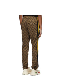 Pantalon de jogging imprimé marron Gucci