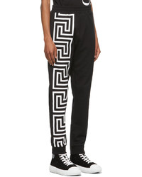 Pantalon de jogging imprimé noir et blanc Versace