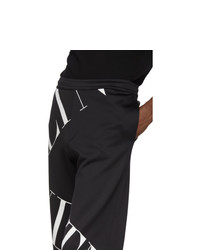 Pantalon de jogging imprimé noir et blanc Valentino