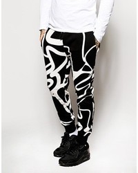 Pantalon de jogging imprimé noir et blanc Criminal Damage