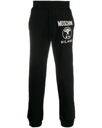 Pantalon de jogging imprimé noir et blanc Moschino