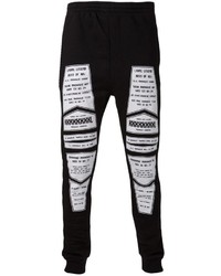 Pantalon de jogging imprimé noir et blanc
