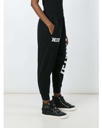 Pantalon de jogging imprimé noir et blanc Ktz