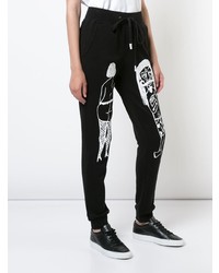 Pantalon de jogging imprimé noir et blanc Haculla