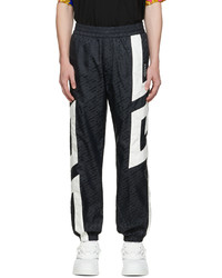 Pantalon de jogging imprimé noir et blanc Versace
