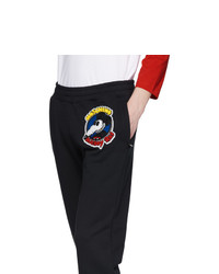 Pantalon de jogging imprimé noir Moschino