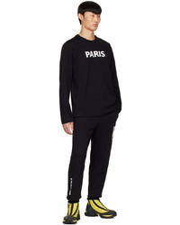 Pantalon de jogging imprimé noir Helmut Lang