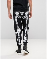 Pantalon de jogging imprimé noir Asos