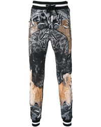 Pantalon de jogging imprimé noir Philipp Plein