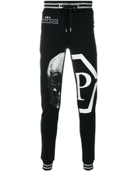 Pantalon de jogging imprimé noir Philipp Plein