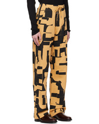 Pantalon de jogging imprimé noir Dries Van Noten