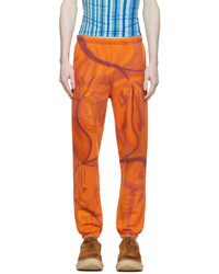 Pantalon de jogging imprimé orange Collina Strada