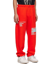 Pantalon de jogging imprimé orange Calvin Klein
