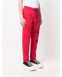 Pantalon de jogging imprimé rouge et noir Philipp Plein