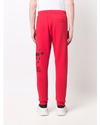 Pantalon de jogging imprimé rouge et noir Philipp Plein