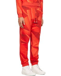 Pantalon de jogging imprimé rouge Christopher Kane