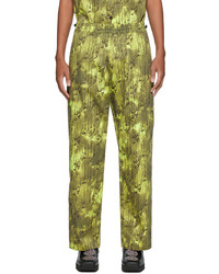 Pantalon de jogging imprimé tie-dye chartreuse