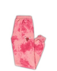 Pantalon de jogging imprimé tie-dye fuchsia