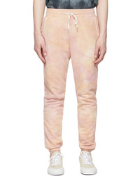 Pantalon de jogging imprimé tie-dye rose