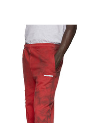 Pantalon de jogging imprimé tie-dye rouge Off-White