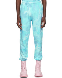Pantalon de jogging imprimé tie-dye turquoise Collina Strada