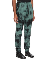 Pantalon de jogging imprimé tie-dye vert foncé Dries Van Noten