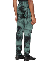 Pantalon de jogging imprimé tie-dye vert foncé Dries Van Noten