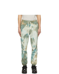 Pantalon de jogging imprimé tie-dye vert menthe