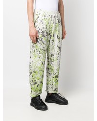 Pantalon de jogging imprimé tie-dye vert menthe Aries