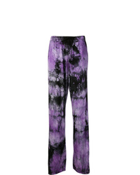 Pantalon de jogging imprimé tie-dye violet clair