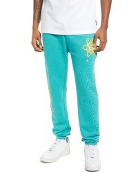 Pantalon de jogging imprimé turquoise