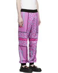 Pantalon de jogging imprimé violet clair Versace