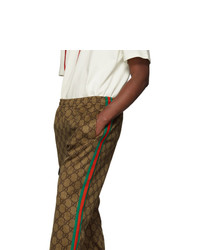 Pantalon de jogging marron foncé Gucci