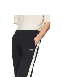 Pantalon de jogging noir et blanc AMI Alexandre Mattiussi