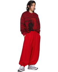 Pantalon de jogging rouge LU'U DAN