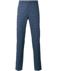 Pantalon écossais bleu marine Incotex