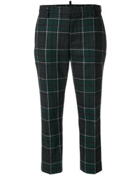 Pantalon écossais vert foncé