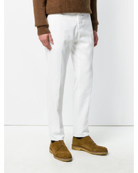 Pantalon en cachemire blanc Pt01