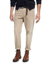 Pantalon en coton beige
