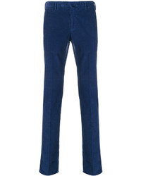 Pantalon en coton bleu marine Incotex