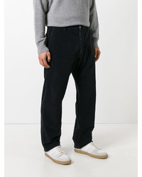 Pantalon en coton bleu marine AMI Alexandre Mattiussi