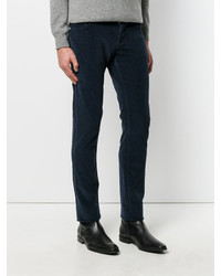 Pantalon en coton bleu marine Jacob Cohen