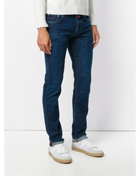 Pantalon en coton bleu marine Jacob Cohen