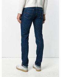 Pantalon en coton bleu marine Jacob Cohen