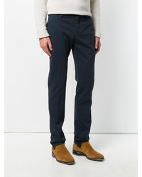 Pantalon en coton bleu marine Dondup