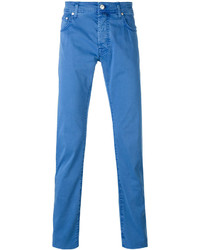 Pantalon en coton bleu Jacob Cohen