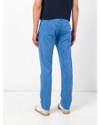 Pantalon en coton bleu Jacob Cohen