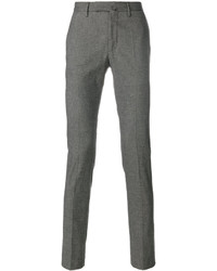 Pantalon en coton gris foncé Incotex