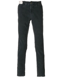 Pantalon en coton gris foncé Incotex