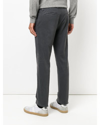 Pantalon en coton gris foncé Eleventy